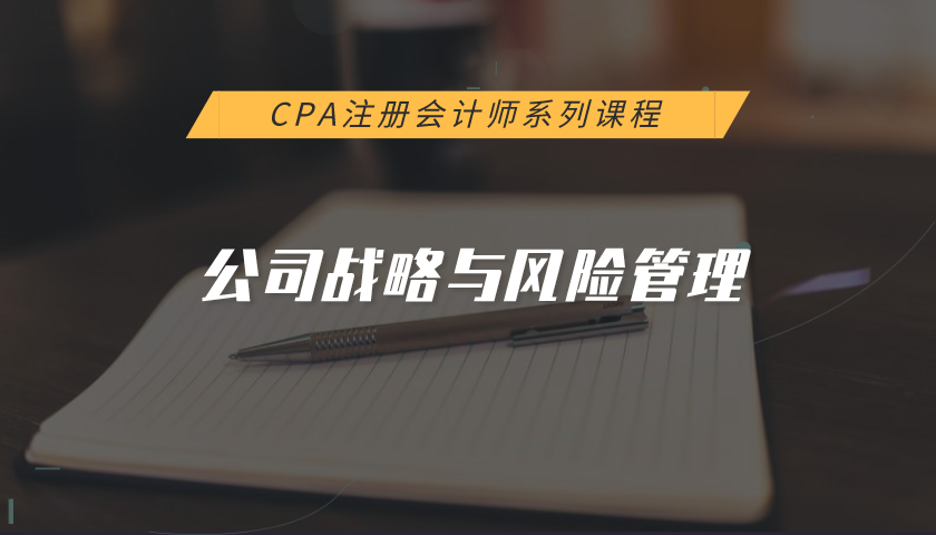 注册会计师CPA系列课程:公司战略与风险管理